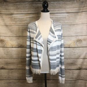 White House Black Market Cardigan with fringe